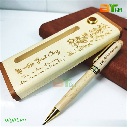 Bộ bút gỗ khắc tên 02 [BBG-02]